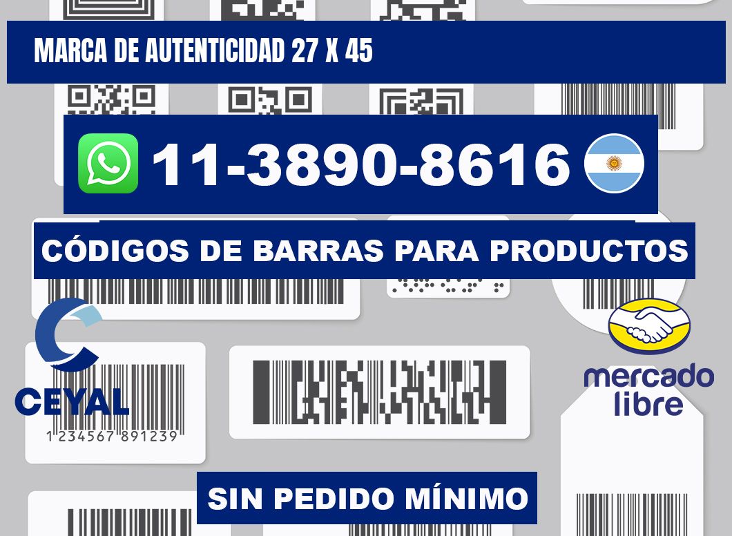 Marca de autenticidad 27 x 45