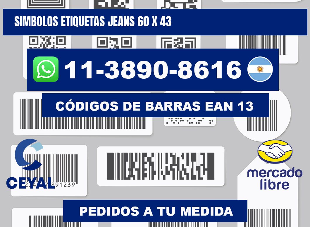 SIMBOLOS ETIQUETAS JEANS 60 x 43