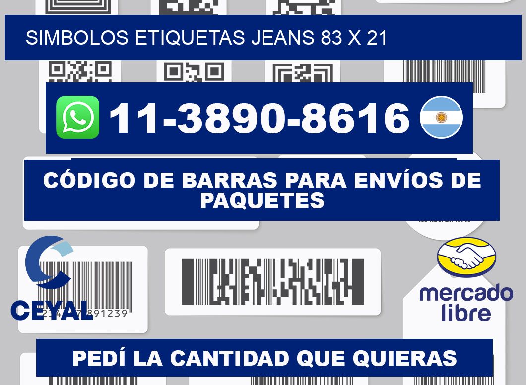 SIMBOLOS ETIQUETAS JEANS 83 x 21