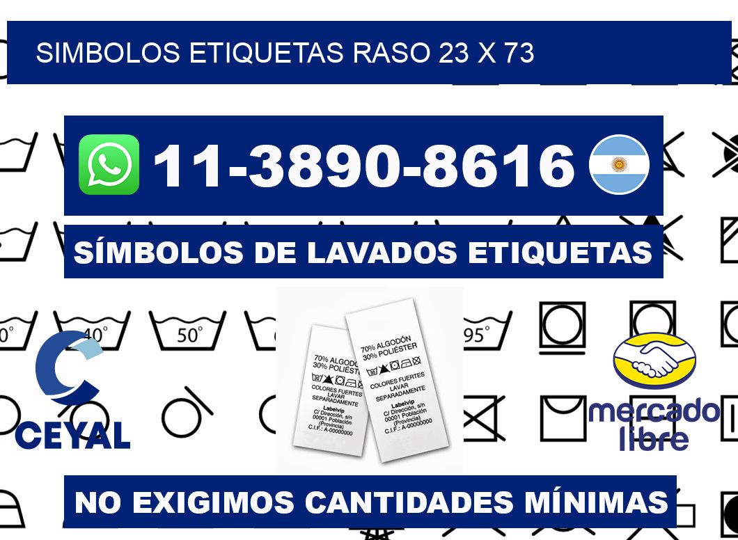 SIMBOLOS ETIQUETAS RASO 23 x 73