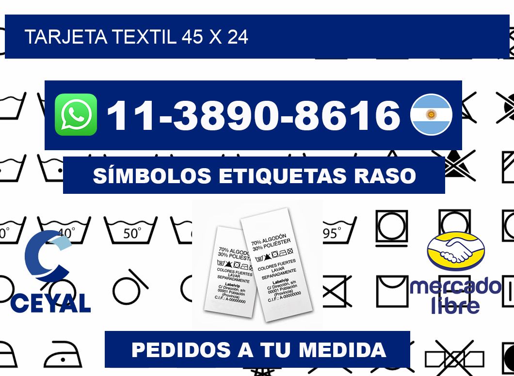 Tarjeta textil 45 x 24