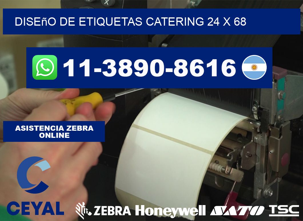 diseño de etiquetas catering 24 x 68