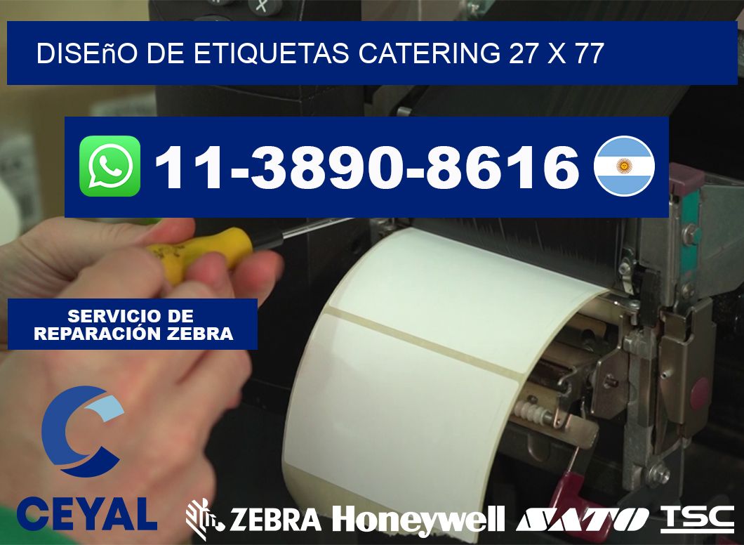 diseño de etiquetas catering 27 x 77