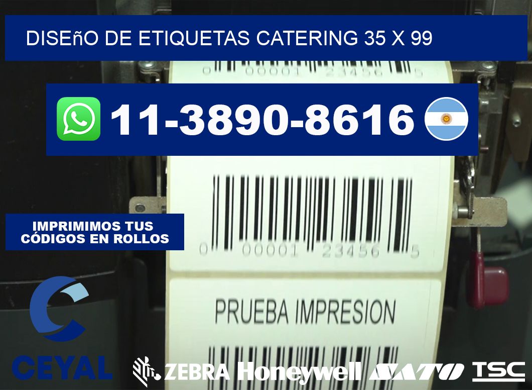 diseño de etiquetas catering 35 x 99