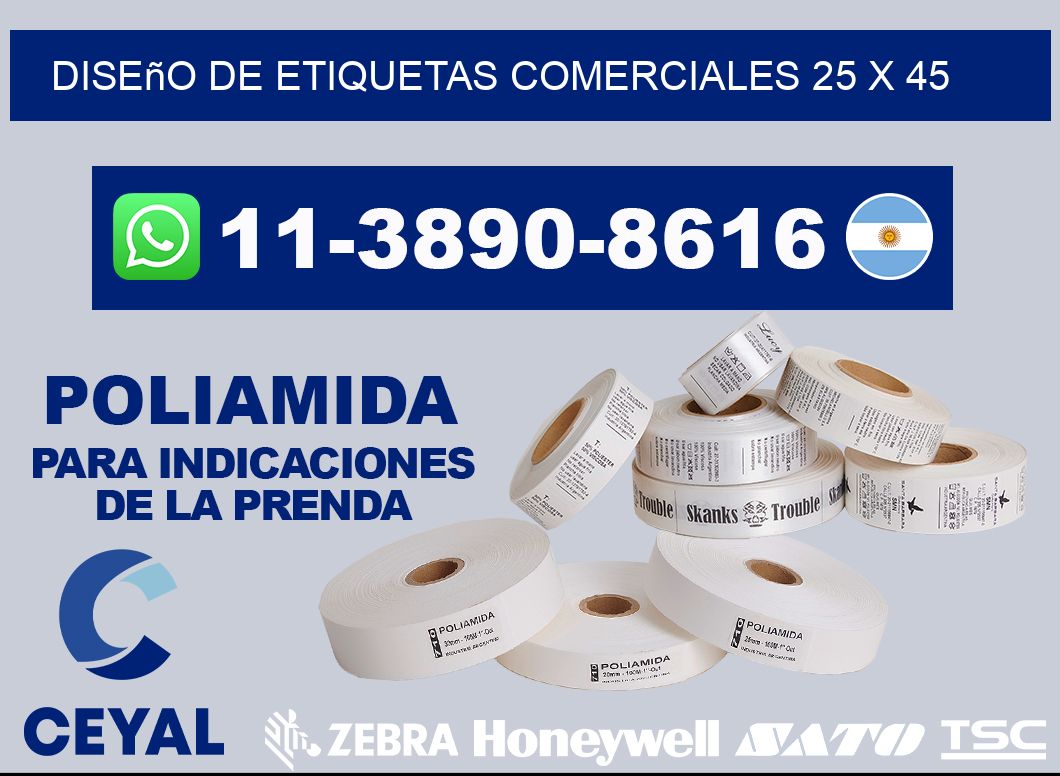 diseño de etiquetas comerciales 25 x 45