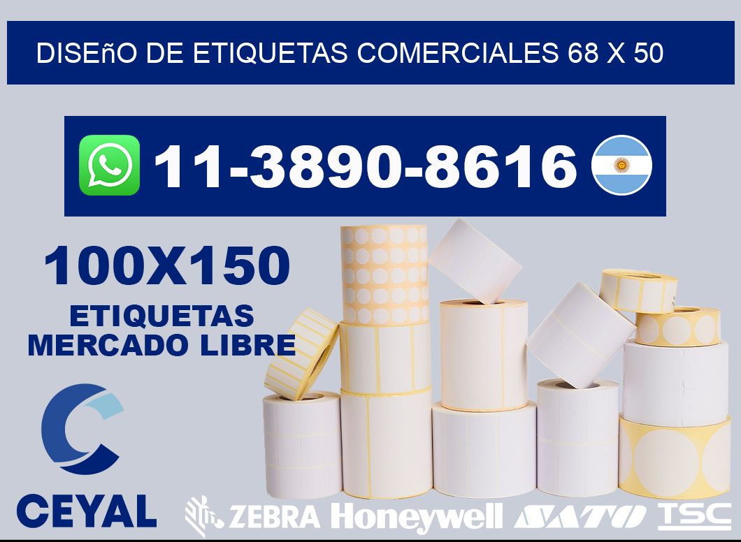diseño de etiquetas comerciales 68 x 50