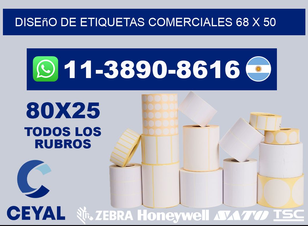 diseño de etiquetas comerciales 68 x 50