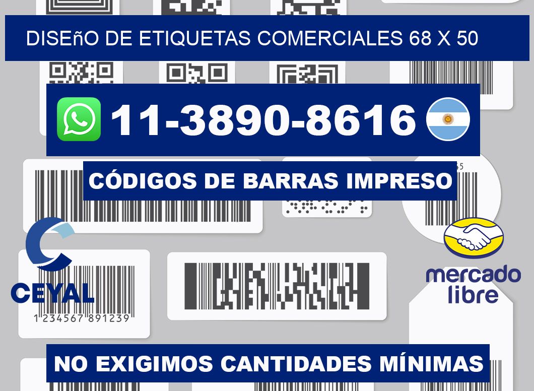 diseño de etiquetas comerciales 68 x 50