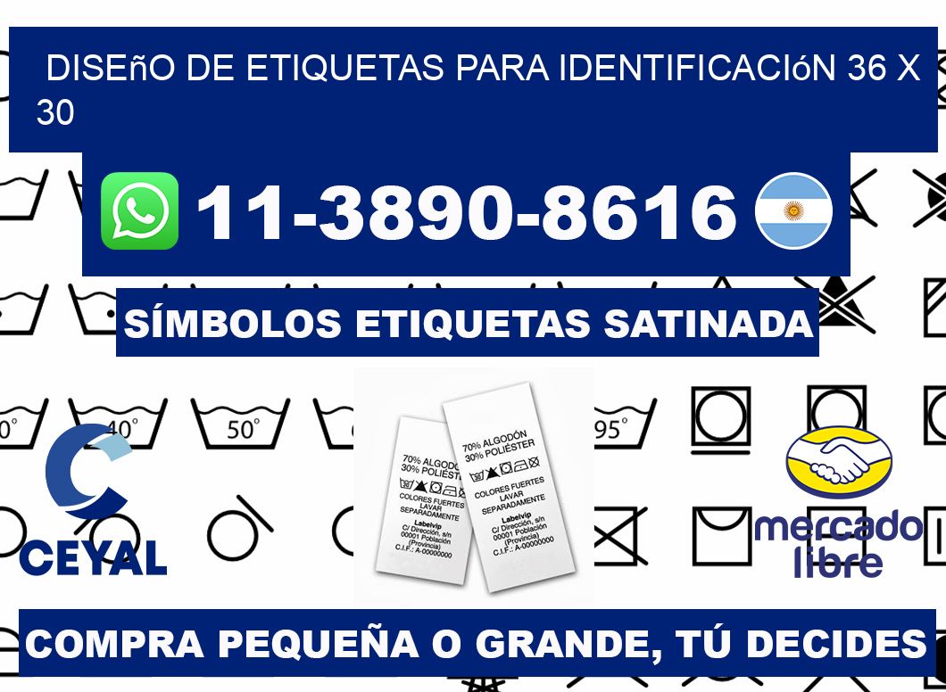diseño de etiquetas para identificación 36 x 30