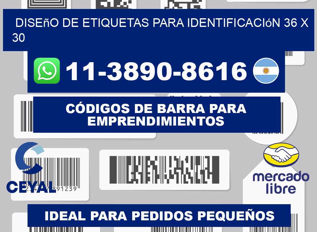 diseño de etiquetas para identificación 36 x 30