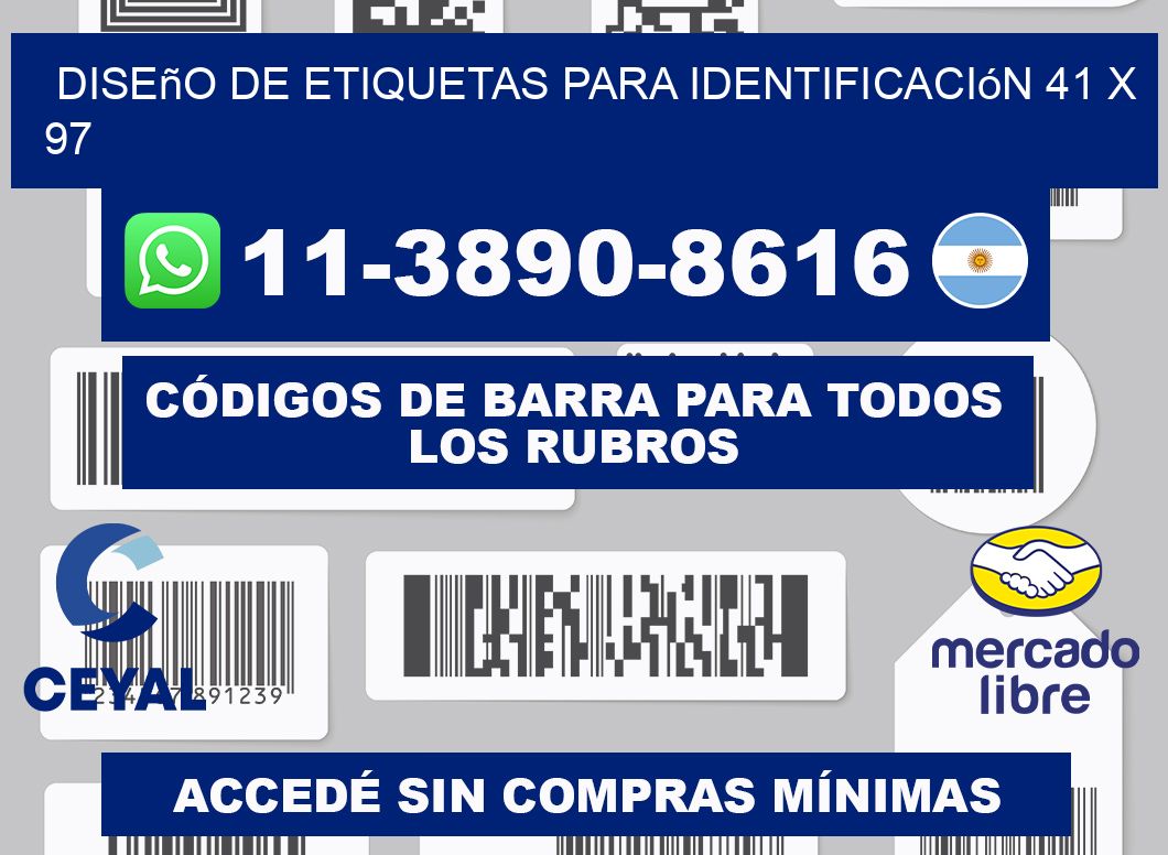 diseño de etiquetas para identificación 41 x 97