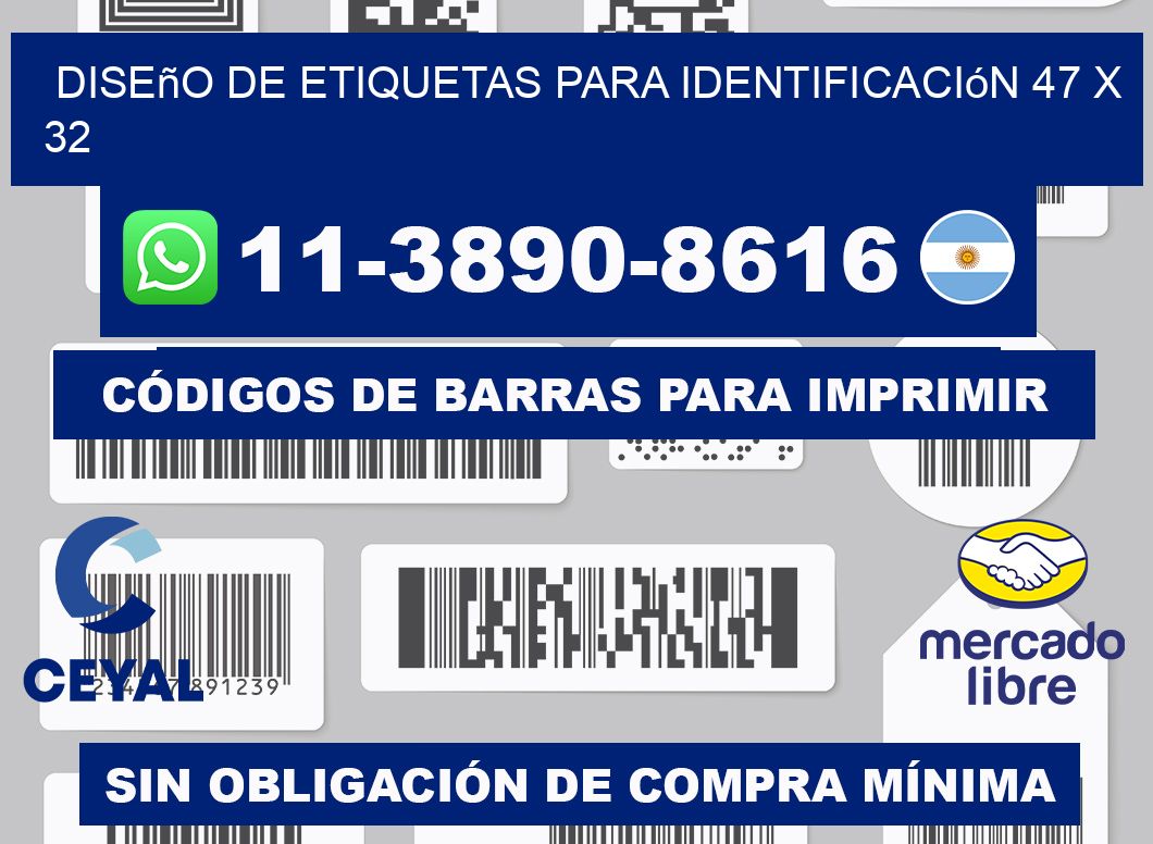 diseño de etiquetas para identificación 47 x 32