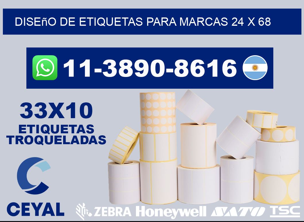 diseño de etiquetas para marcas 24 x 68