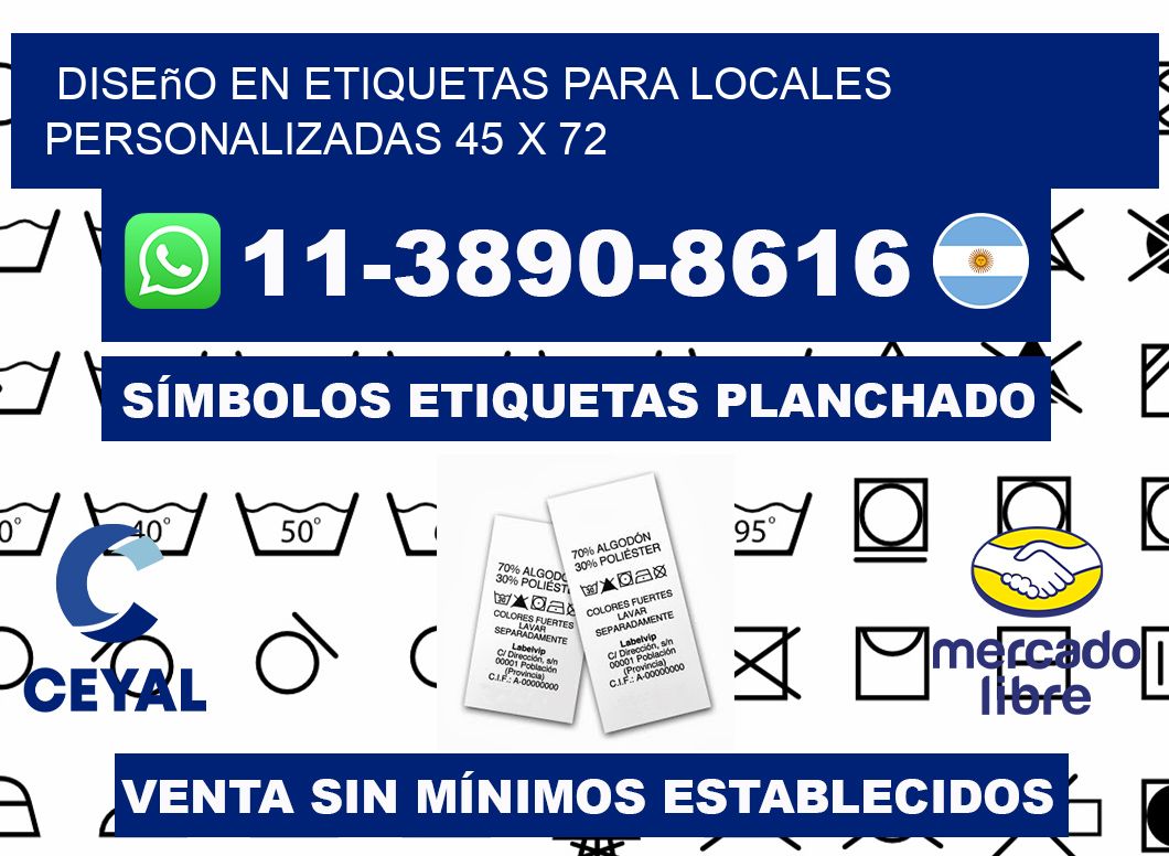 diseño en etiquetas para locales personalizadas 45 x 72