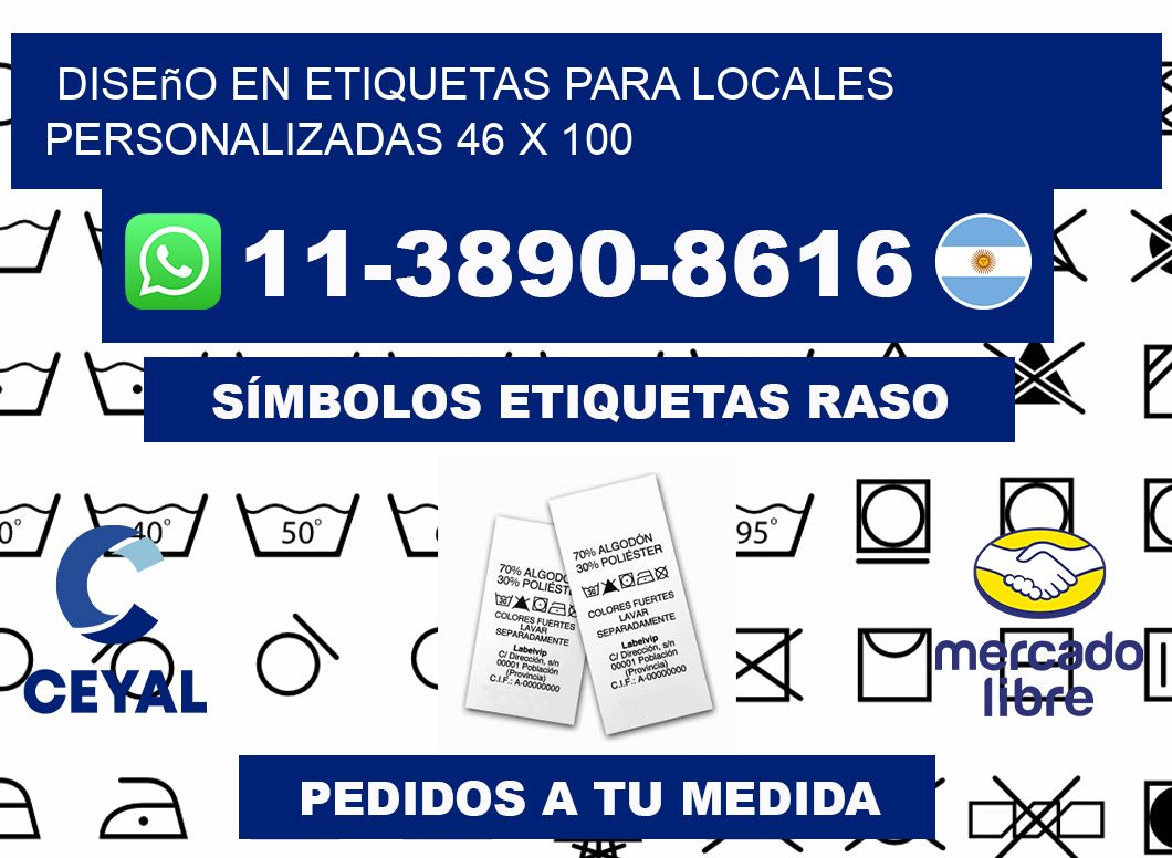 diseño en etiquetas para locales personalizadas 46 x 100