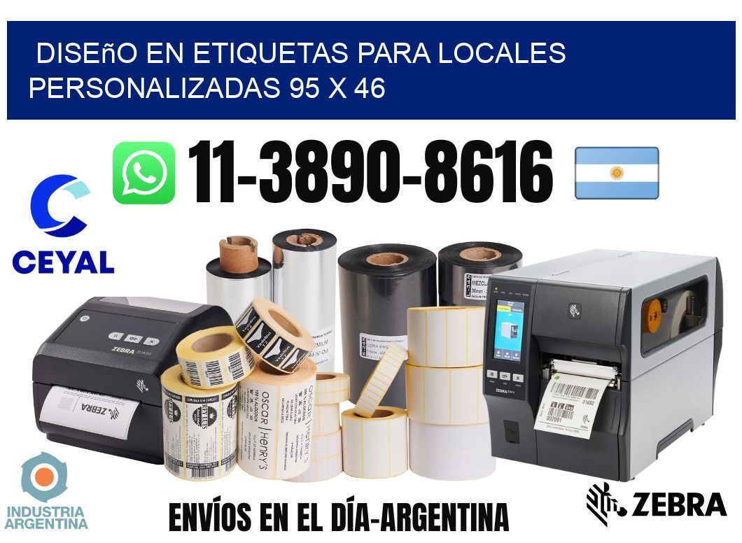 diseño en etiquetas para locales personalizadas 95 x 46