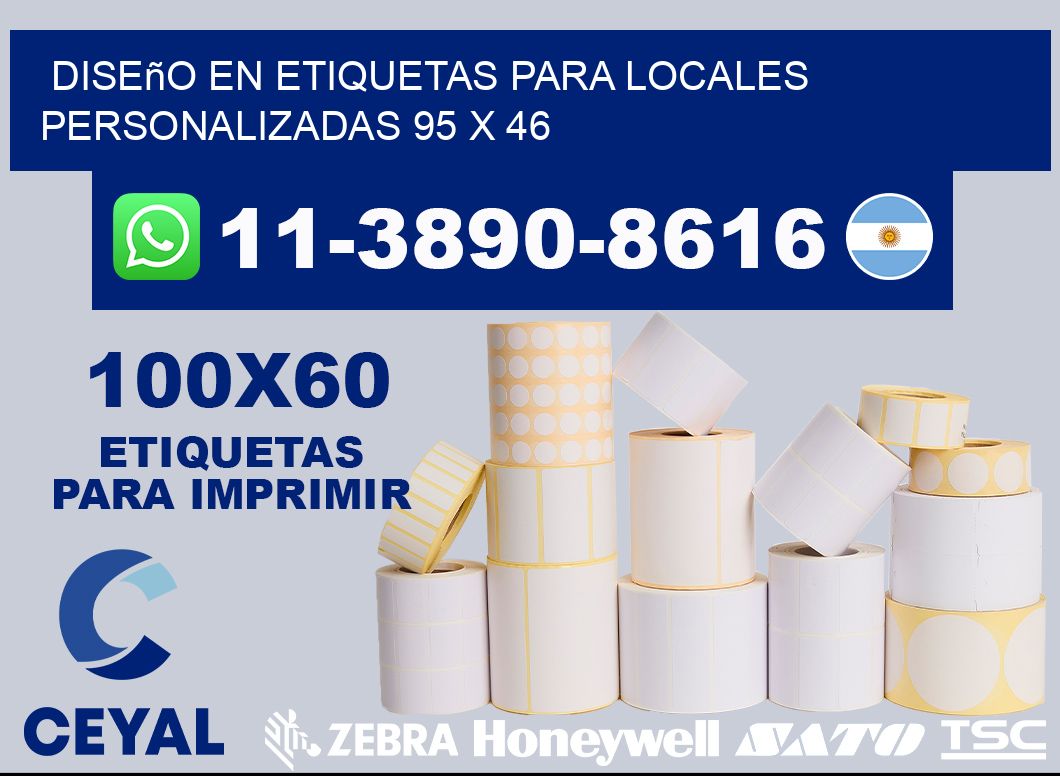 diseño en etiquetas para locales personalizadas 95 x 46