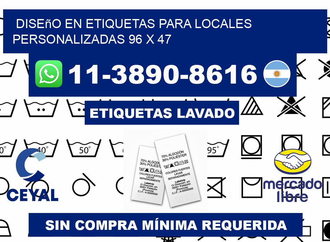 diseño en etiquetas para locales personalizadas 96 x 47