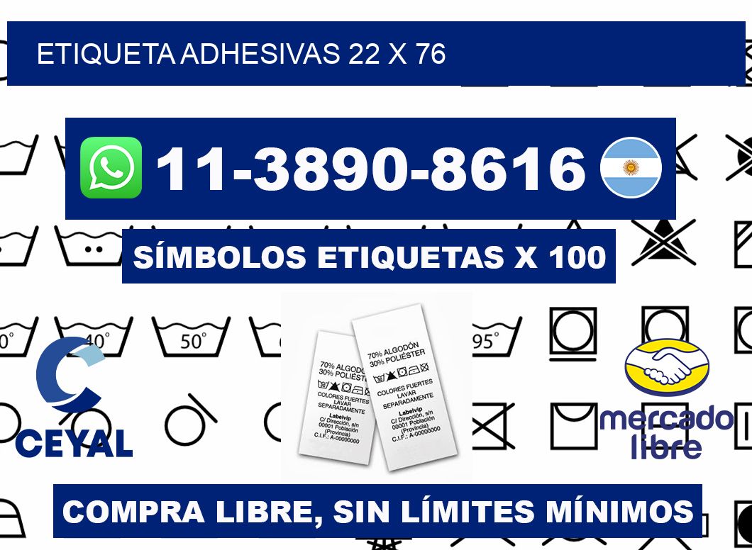 etiqueta adhesivas 22 x 76