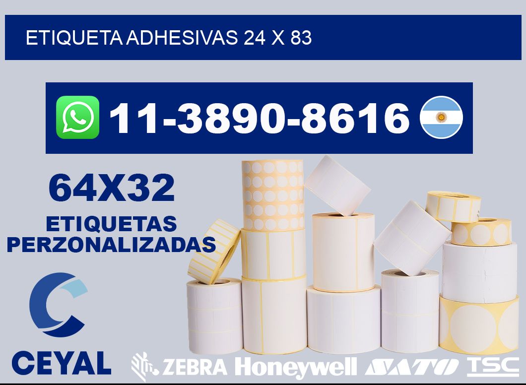 etiqueta adhesivas 24 x 83