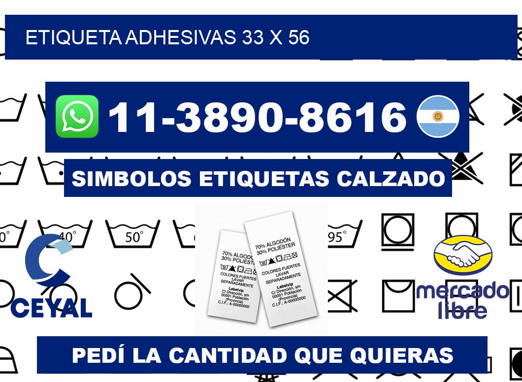 etiqueta adhesivas 33 x 56