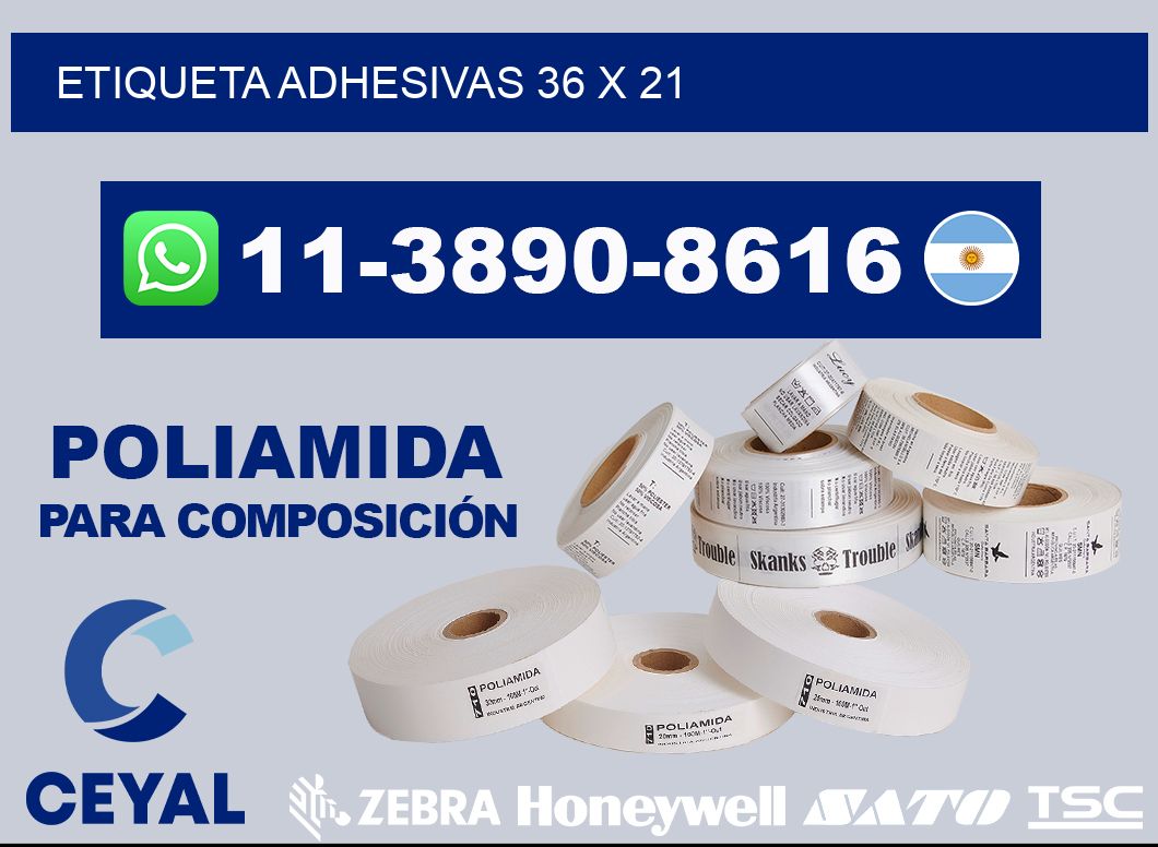 etiqueta adhesivas 36 x 21