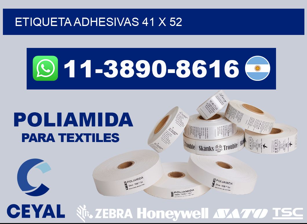 etiqueta adhesivas 41 x 52