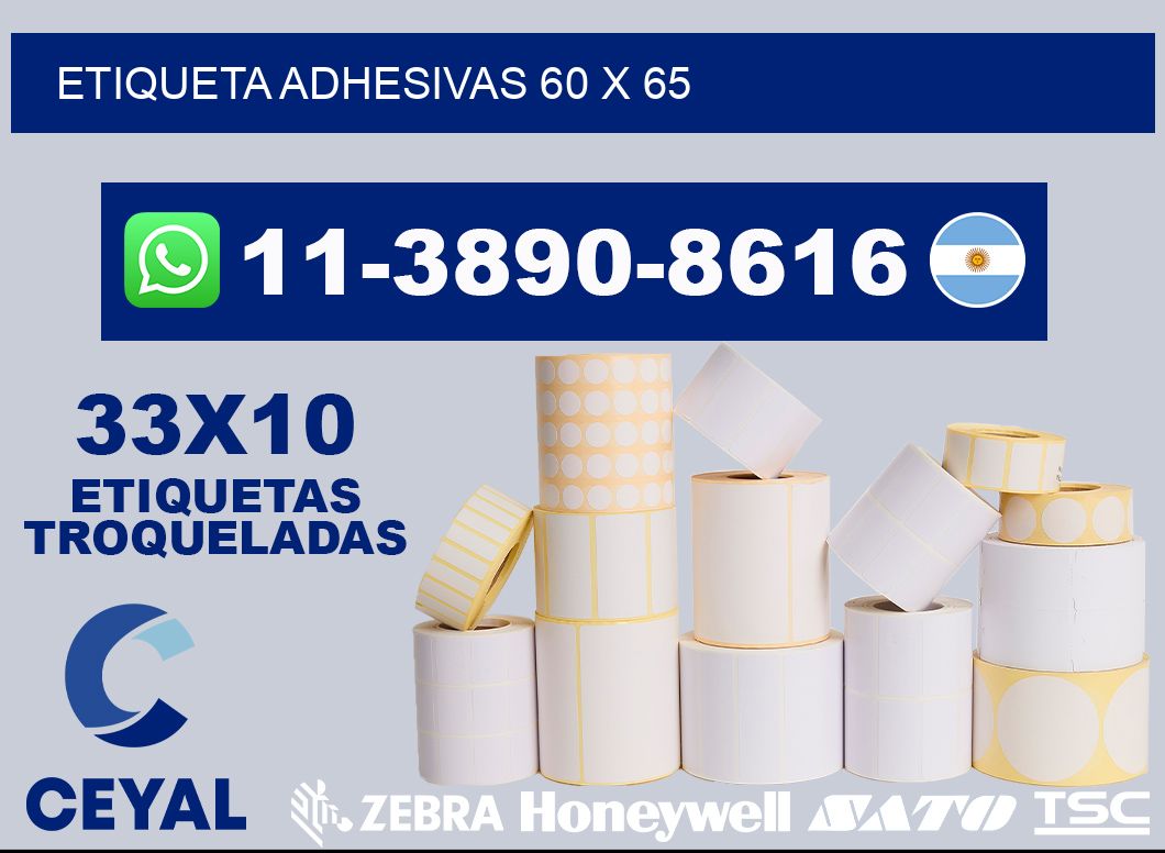 etiqueta adhesivas 60 x 65