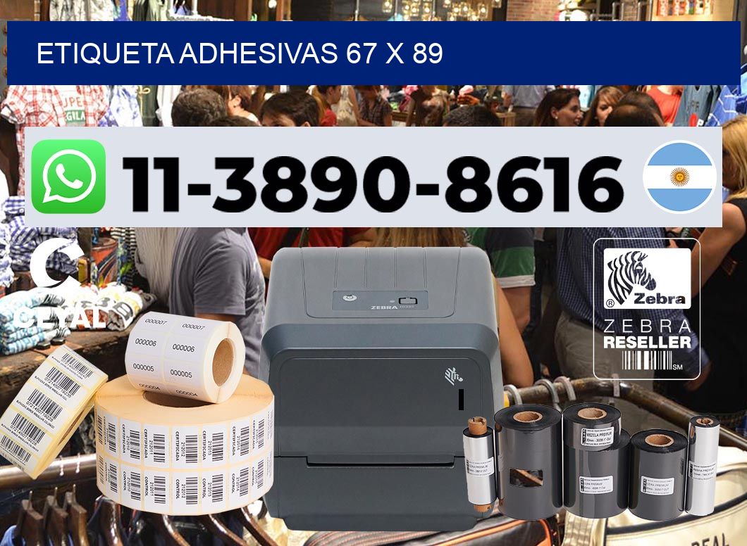 etiqueta adhesivas 67 x 89