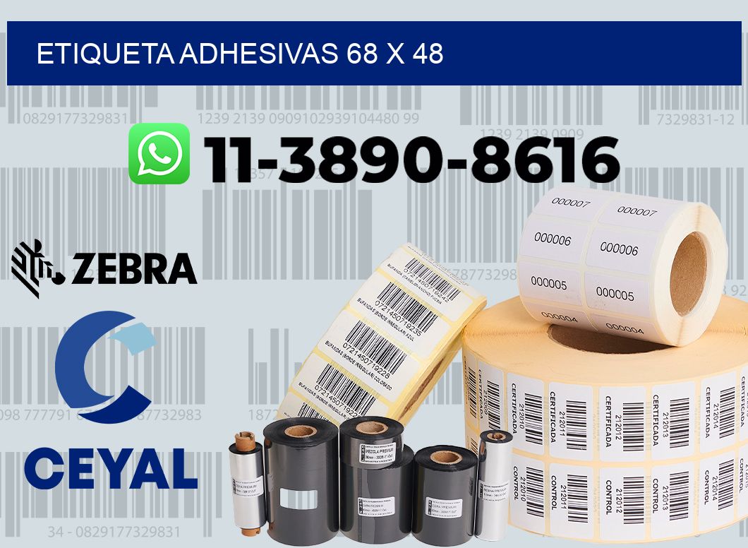 etiqueta adhesivas 68 x 48