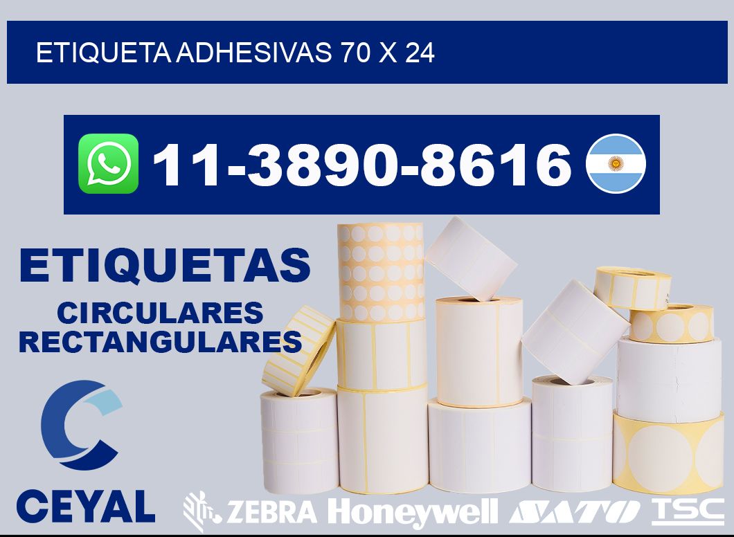 etiqueta adhesivas 70 x 24