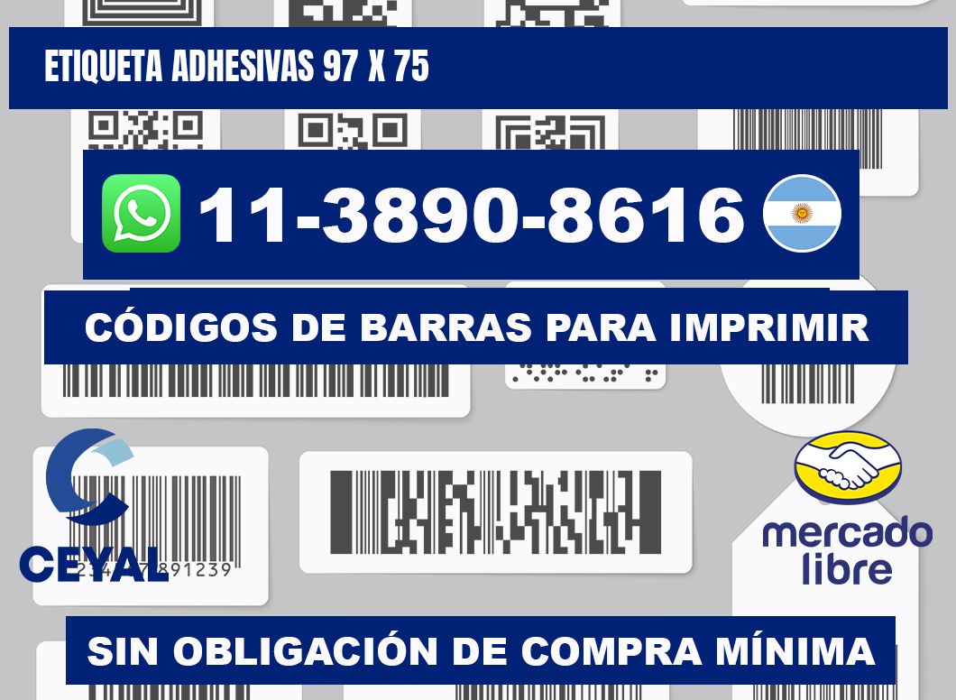 etiqueta adhesivas 97 x 75