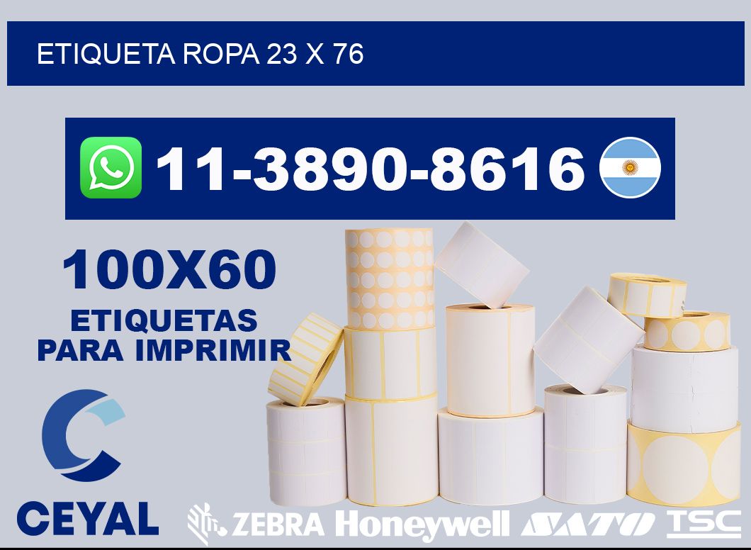 etiqueta ropa 23 x 76