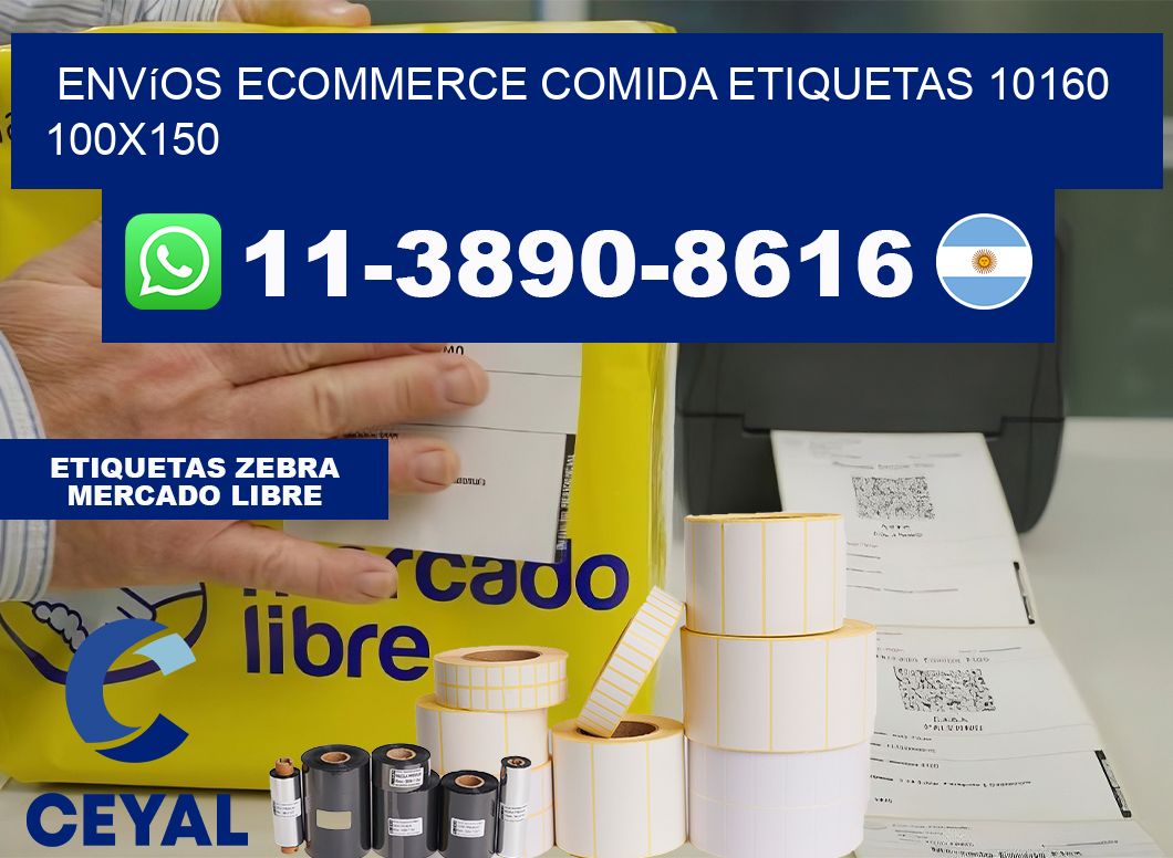 Envíos Ecommerce comida etiquetas 10160 100×150
