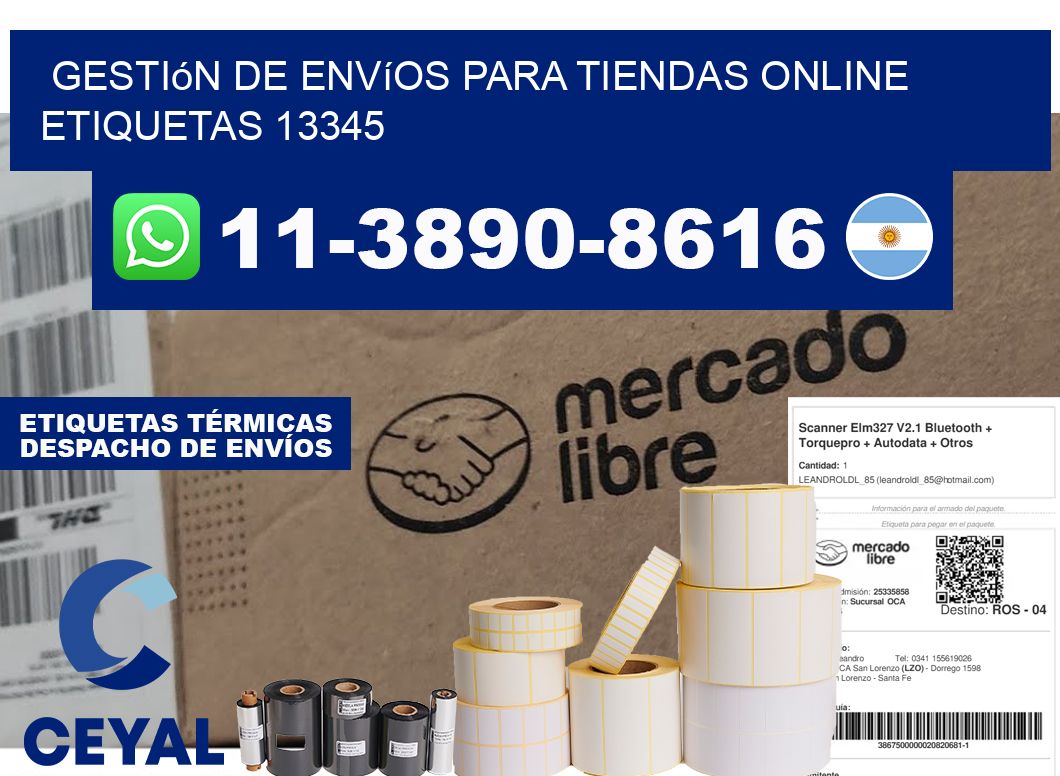 Gestión de envíos para tiendas online  etiquetas 13345