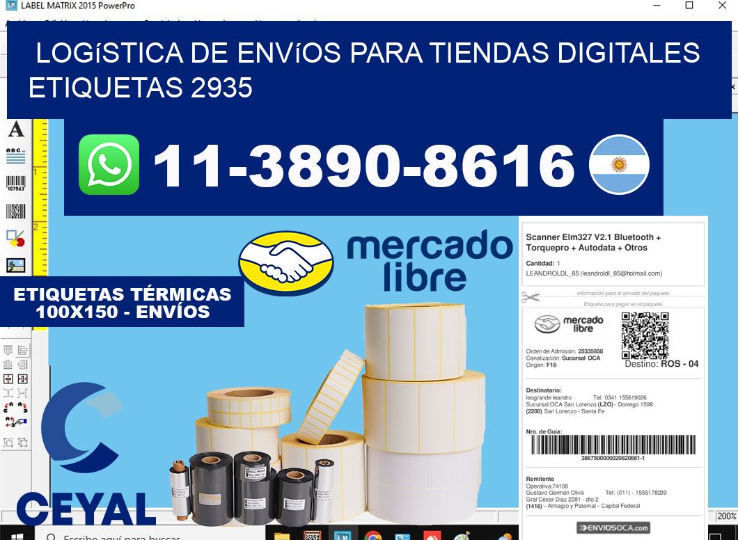 Logística de envíos para tiendas digitales  etiquetas 2935