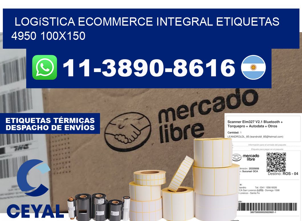 Logística ecommerce integral etiquetas 4950 100x150