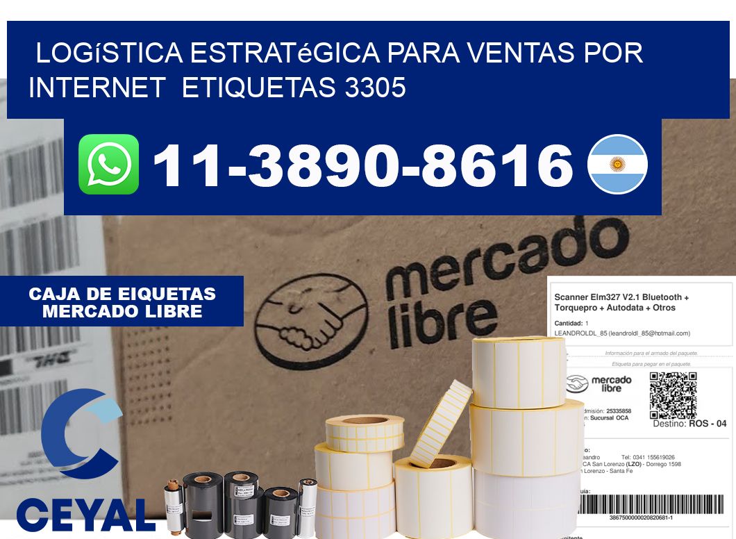 Logística estratégica para ventas por internet  etiquetas 3305