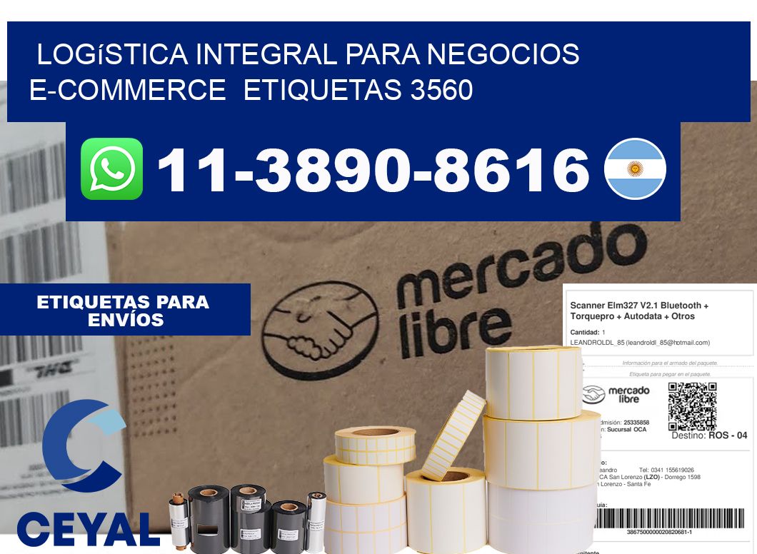 Logística integral para negocios e-commerce etiquetas 3560