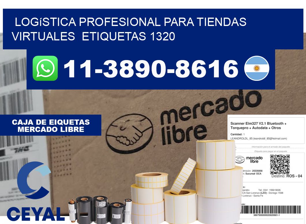 Logística profesional para tiendas virtuales etiquetas 1320