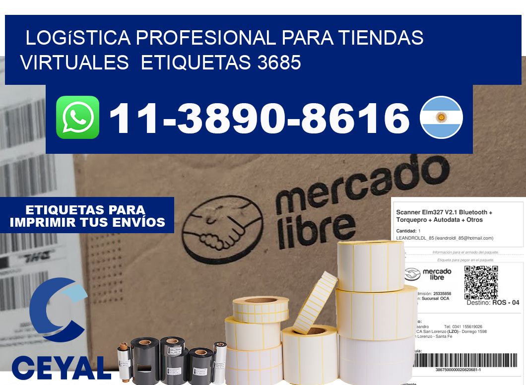 Logística profesional para tiendas virtuales  etiquetas 3685