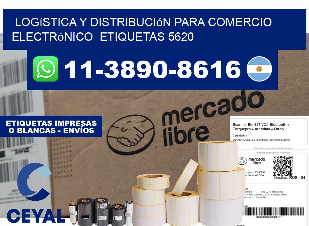 Logística y distribución para comercio electrónico  etiquetas 5620