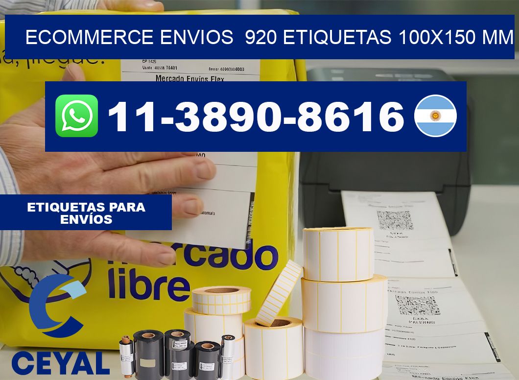 ecommerce envios  920 etiquetas 100×150 mm