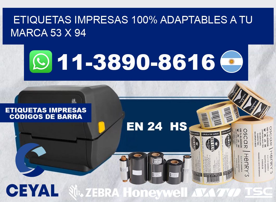 etiquetas impresas 100% adaptables a tu marca 53 x 94