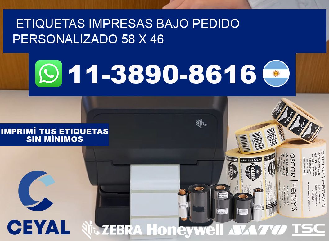 etiquetas impresas bajo pedido personalizado 58 x 46