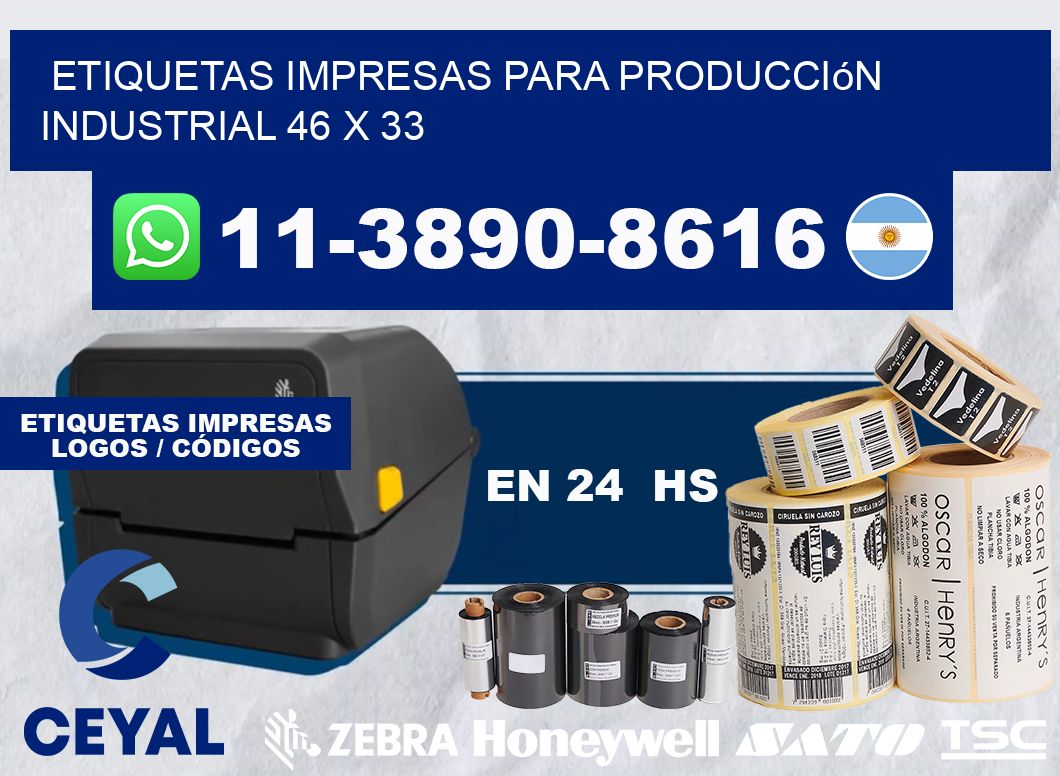 etiquetas impresas para producción industrial 46 x 33
