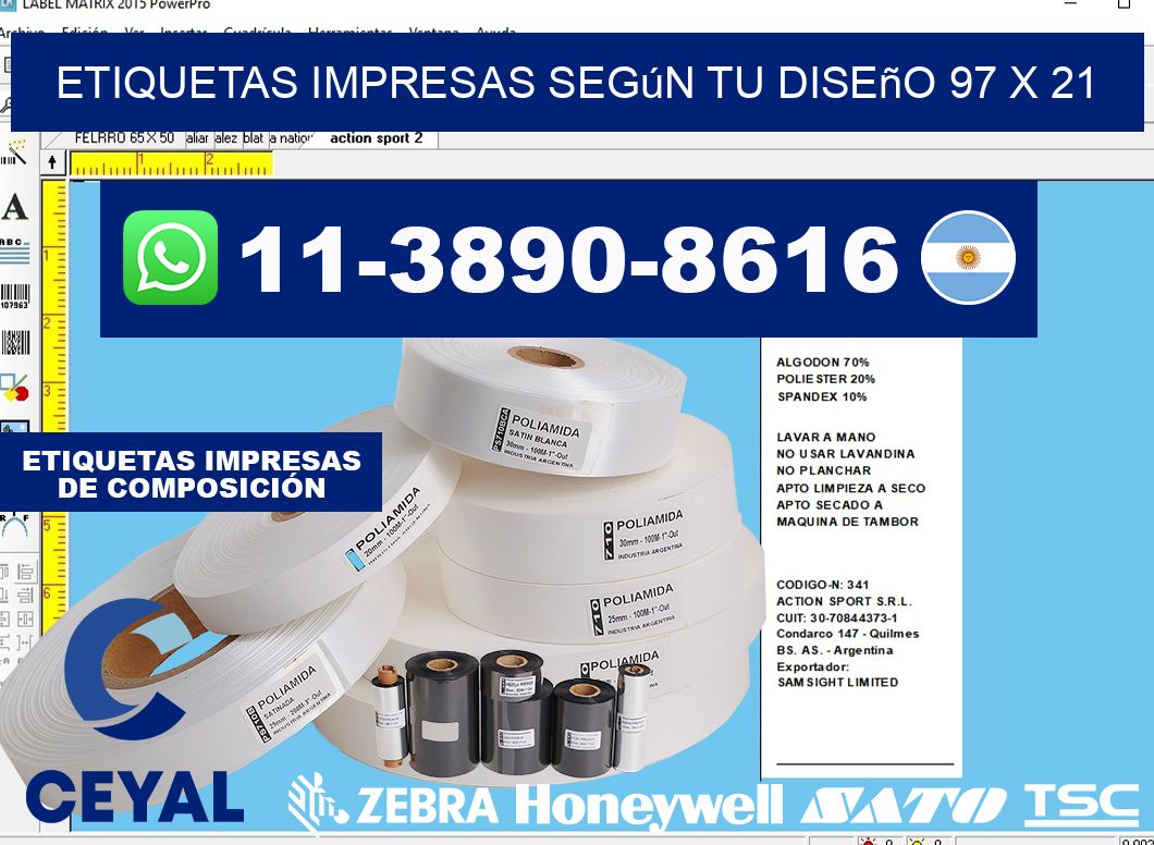 etiquetas impresas según tu diseño 97 x 21