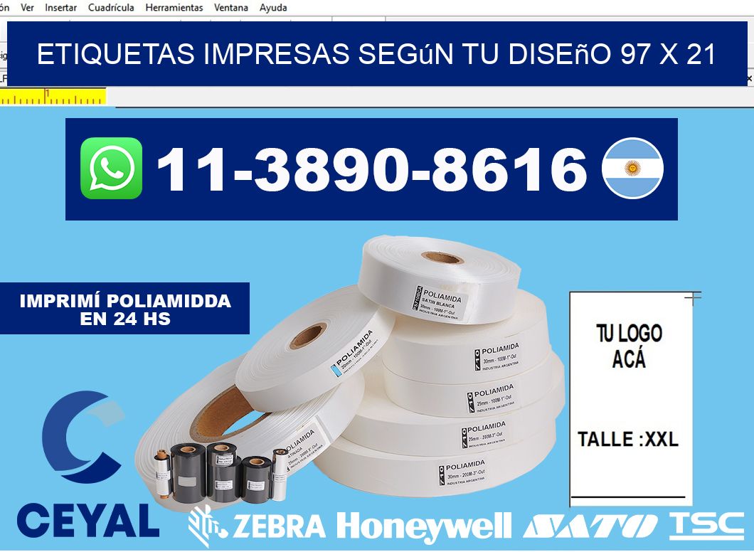 etiquetas impresas según tu diseño 97 x 21
