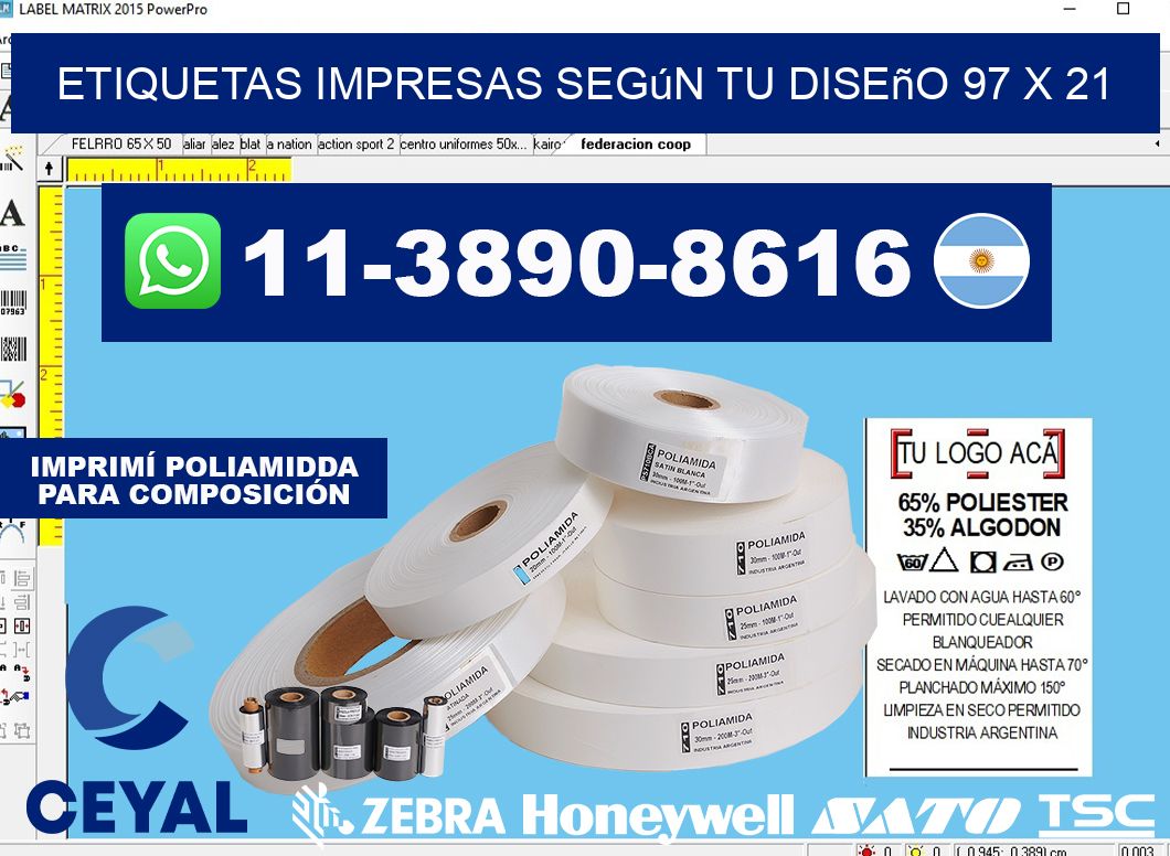etiquetas impresas según tu diseño 97 x 21