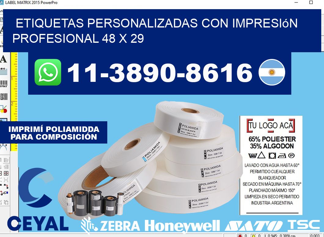 etiquetas personalizadas con impresión profesional 48 x 29